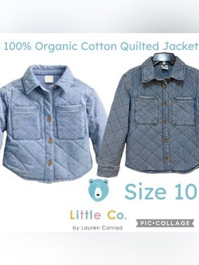 Little Co. by Lauren Conrad 100% Organic Quilted Jacket Kids Unisex Size 10